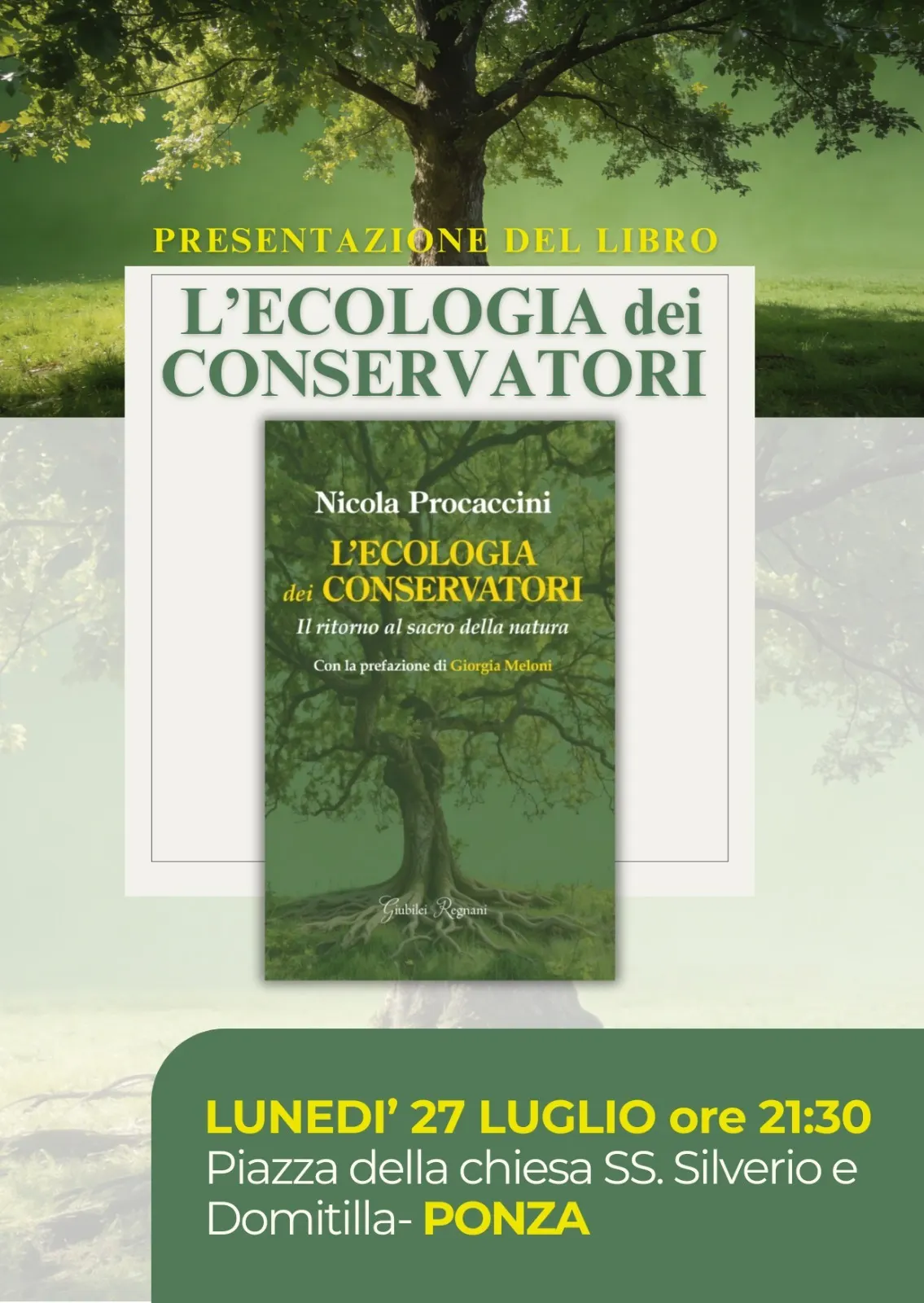 Presentazione del libro "L'ecologia dei conservatori" di Nicola Procaccini
